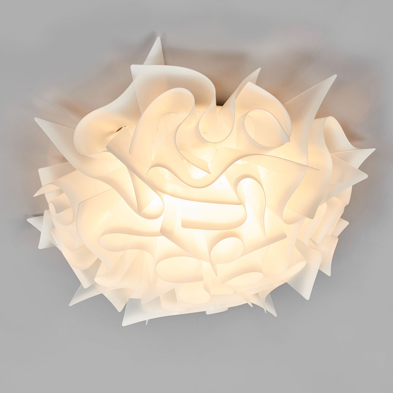 Slamp Veli -design-kattovalo, Ø 53 cm, opaali