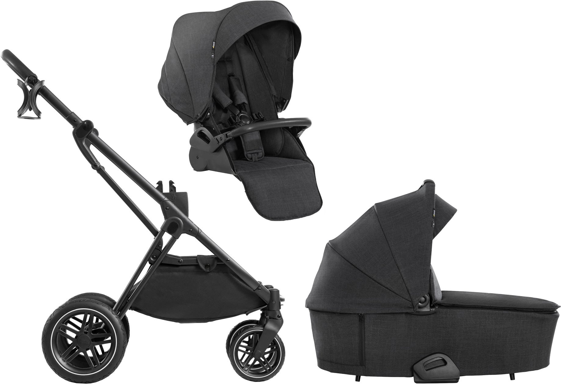 Hauck Vision X Yhdistelmävaunut, Black Melange/Black
