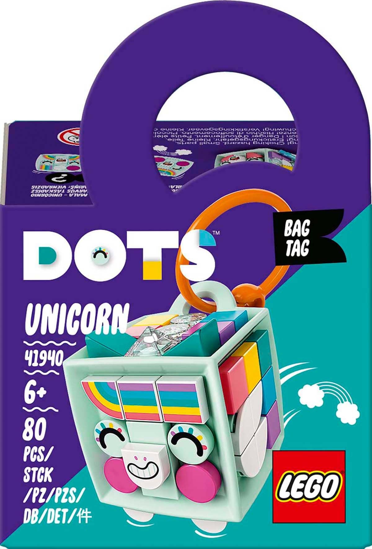 LEGO DOTS 41940 Laukkukoriste – Yksisarvinen