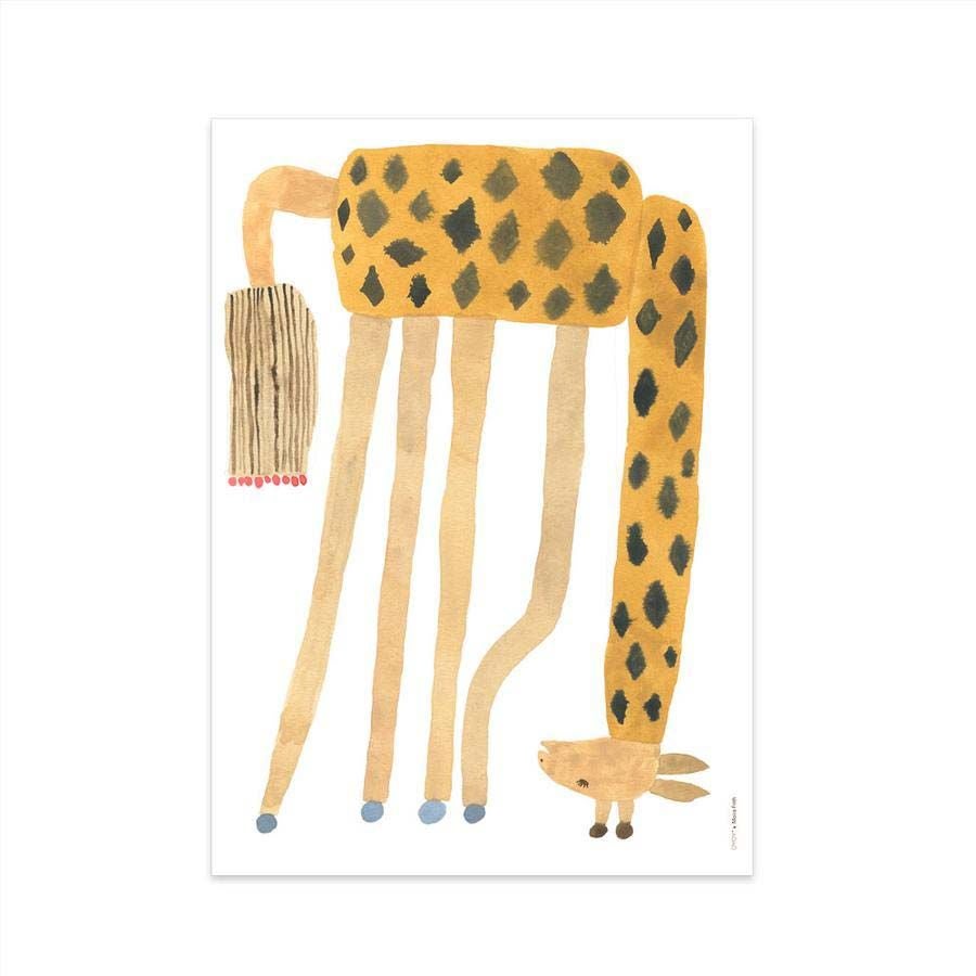 OYOY Juliste Noah Giraffe Upside Down