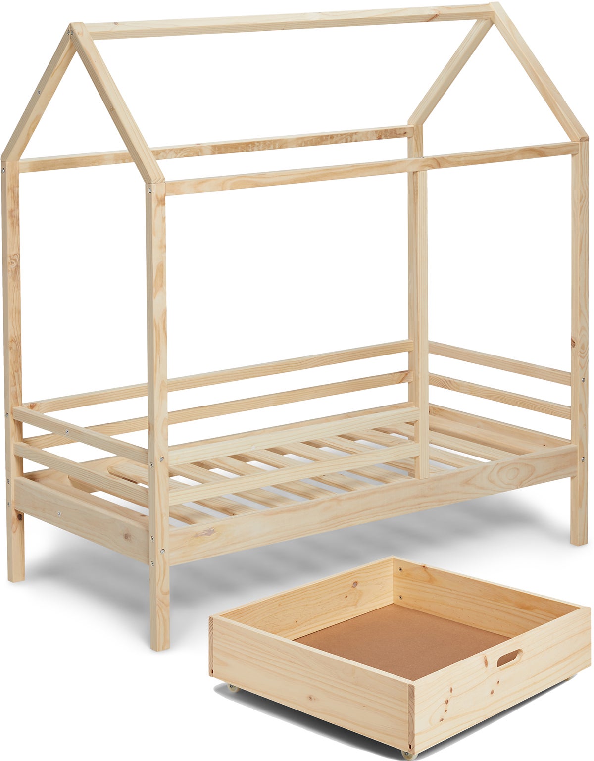 Minitude Nordic Jax Talosänky 70x140 + Sängynaluslaatikko, Natural
