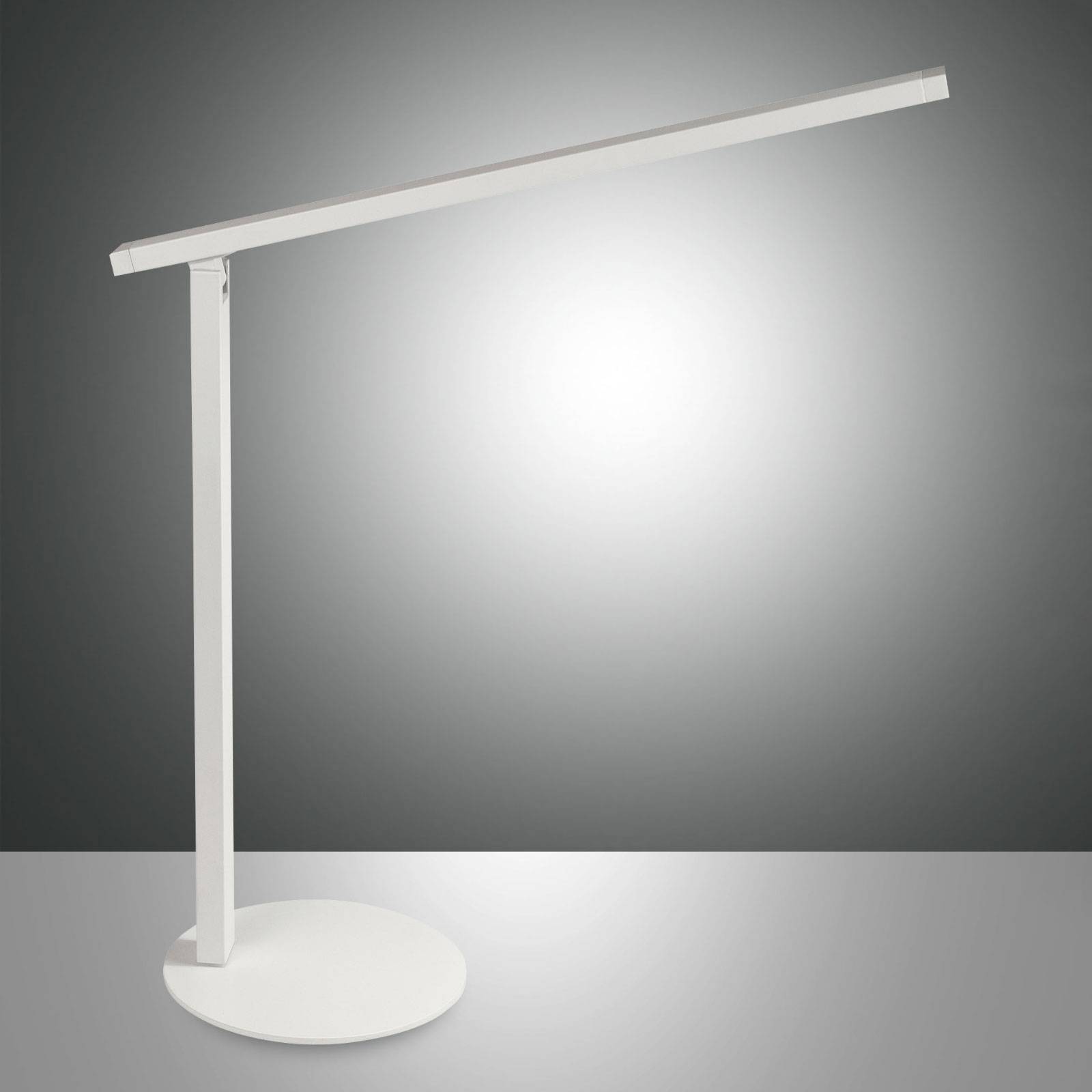 LED-työpöytälamppu Ideal himmentimellä, valkoinen