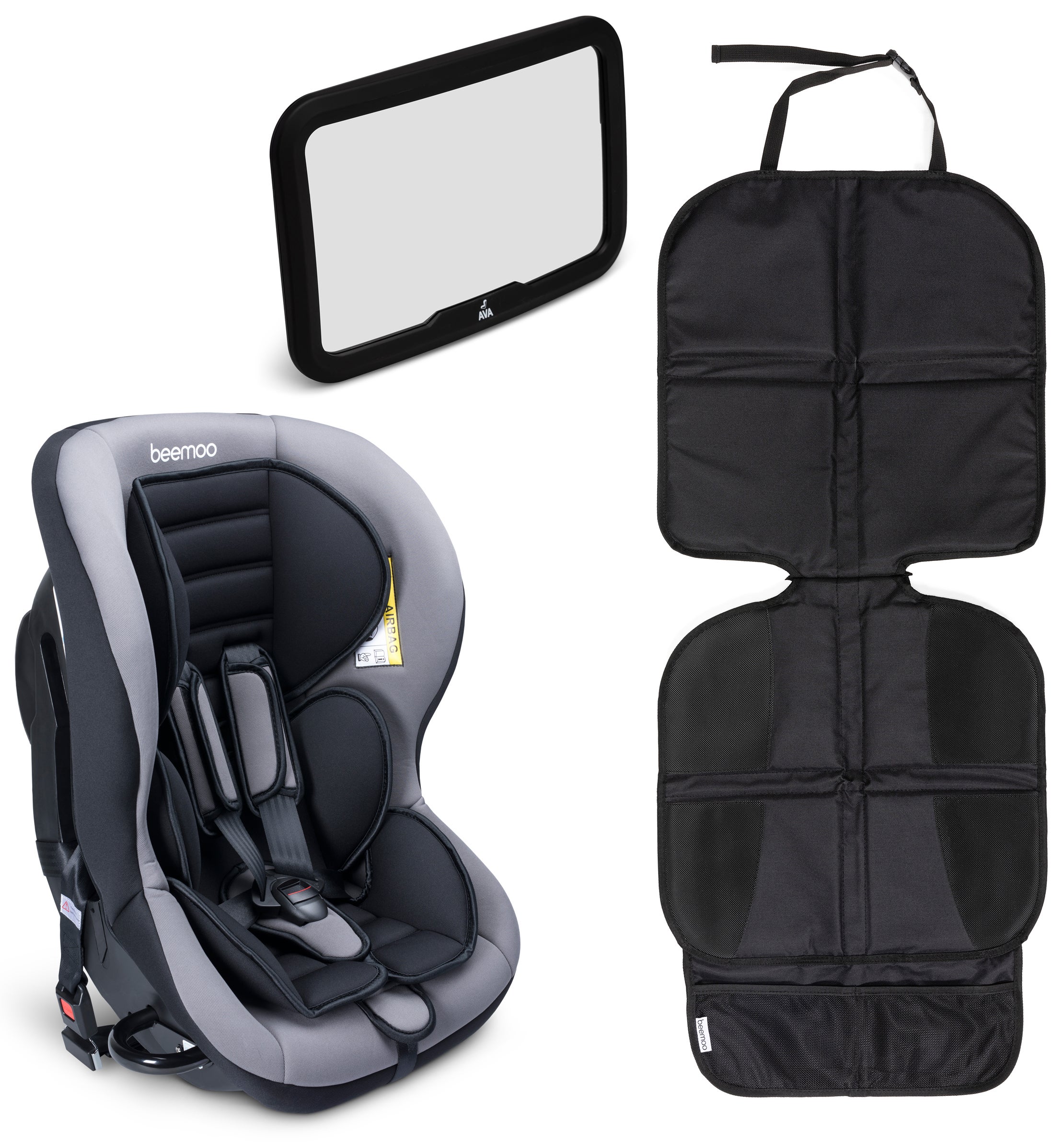 Beemoo Turvaistuin, Autopeili + Lux Auton Istuinsuoja, Harmaa