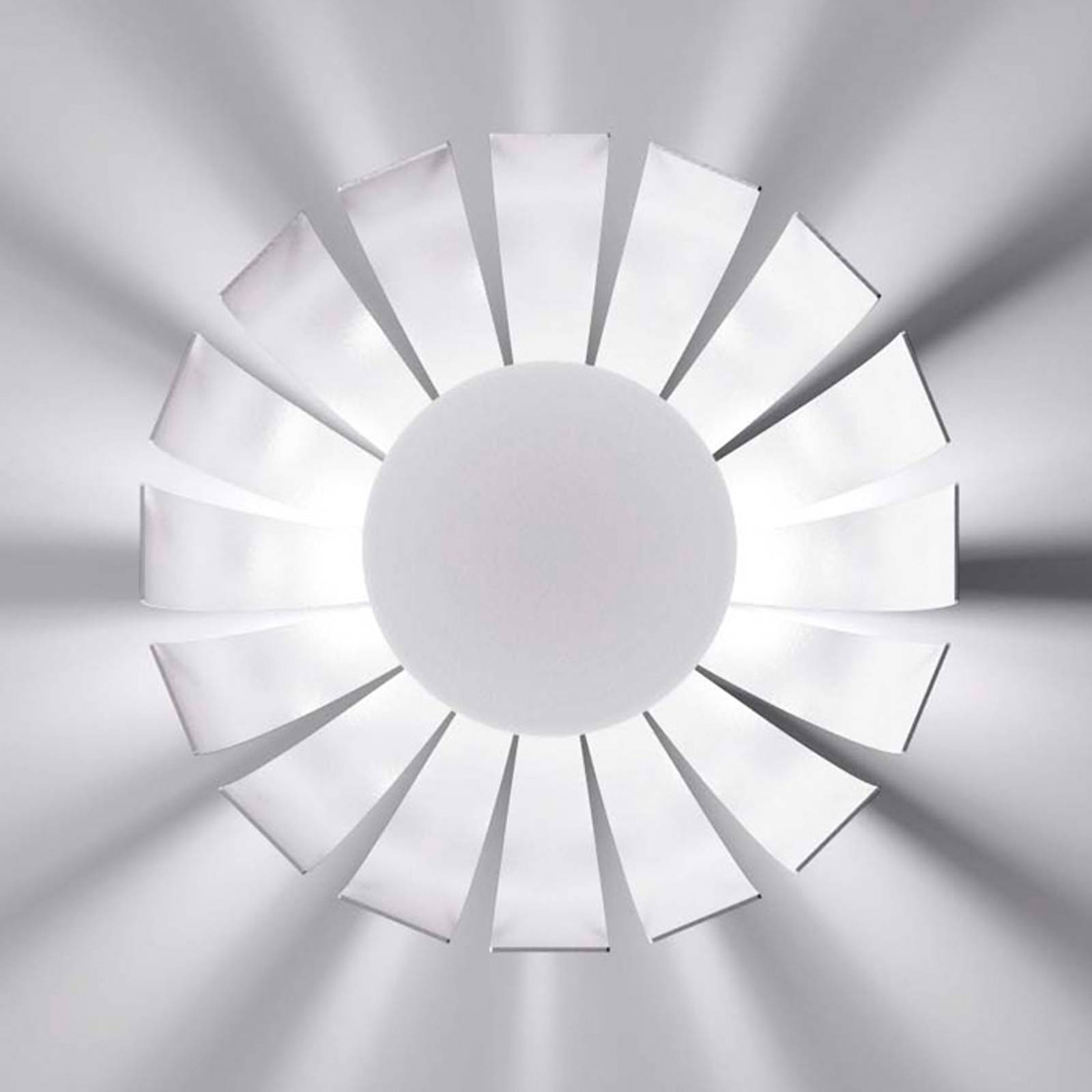 Valkoinen LED-design-kattovalaisin Loto, 27 cm