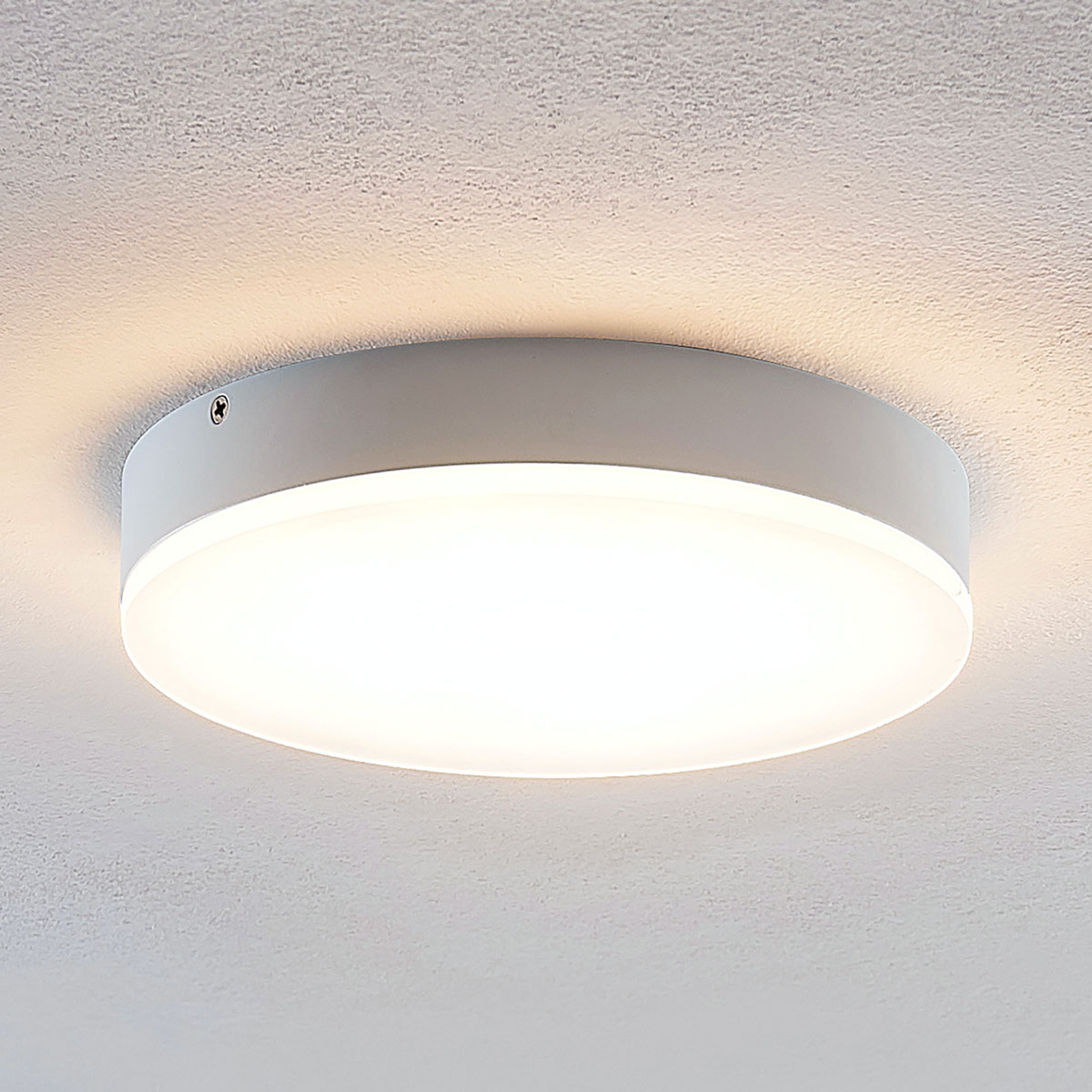 Lindby Leonta LED-kattovalaisin, valkoinen, 20 cm