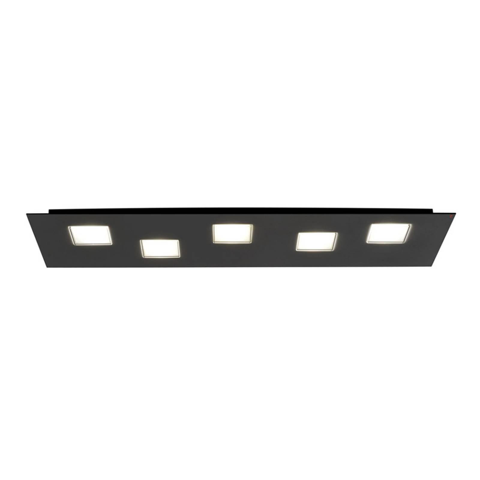 Fabbian Quarter -LED-kattovalaisin 5-lamp. musta