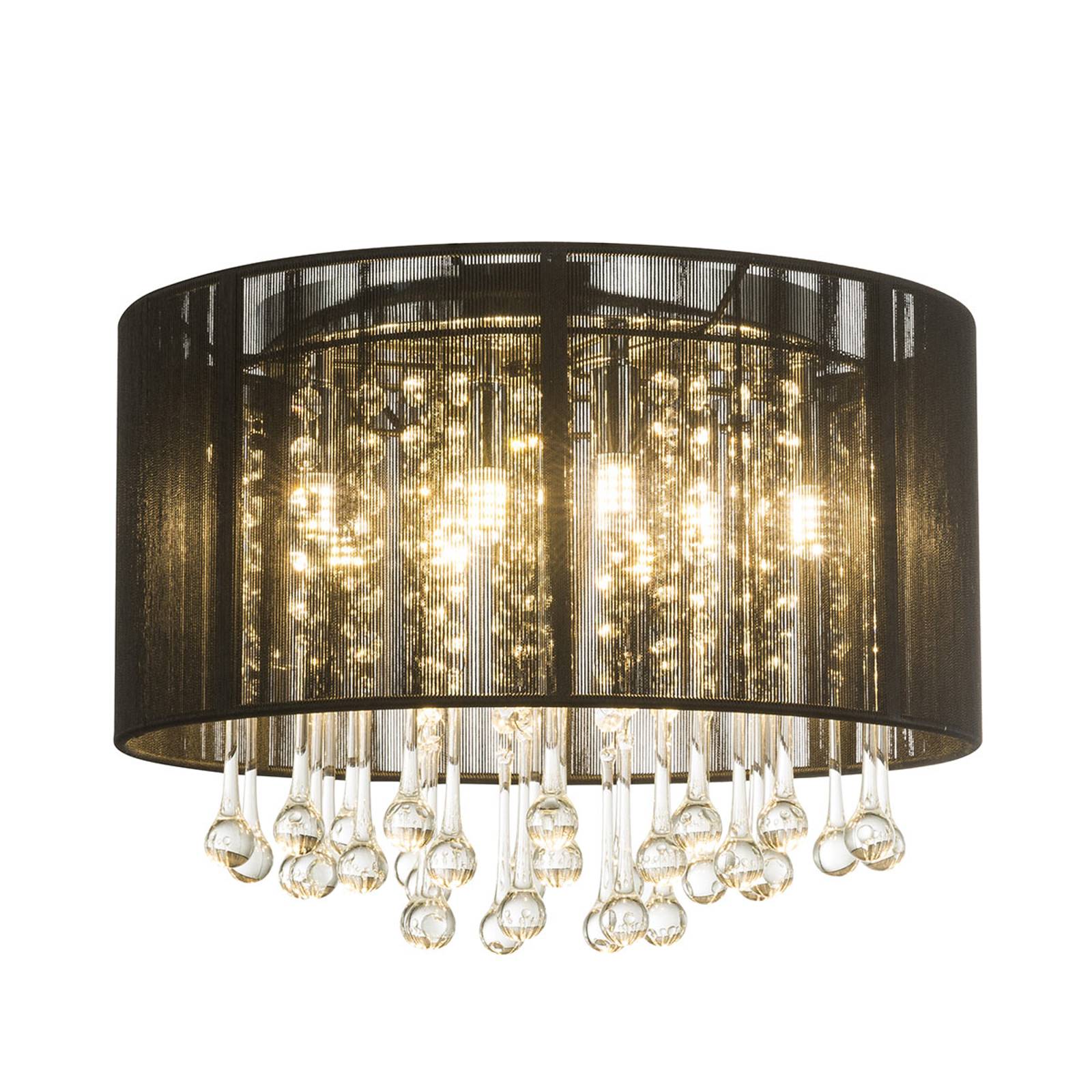 LED-kattovalaisin Sierra, silkkivarjostin, riipus