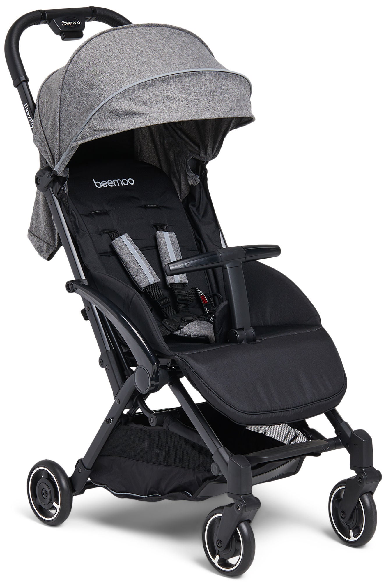 Beemoo Easy Fly Lux 2 Lastenrattaat, Grey Mélange