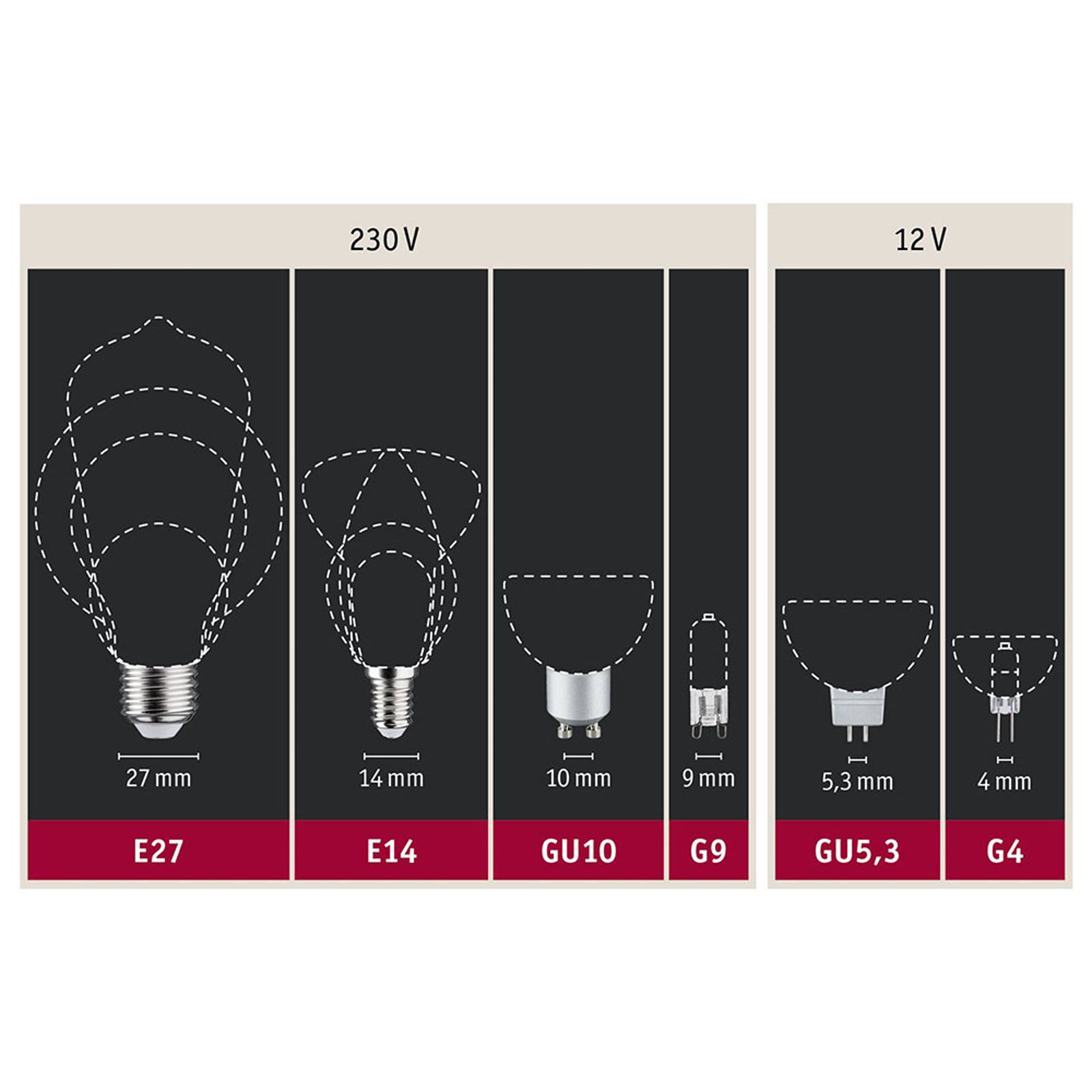 Paulmann-LED-Globe E27 G125 Inner Shape 4W smoke