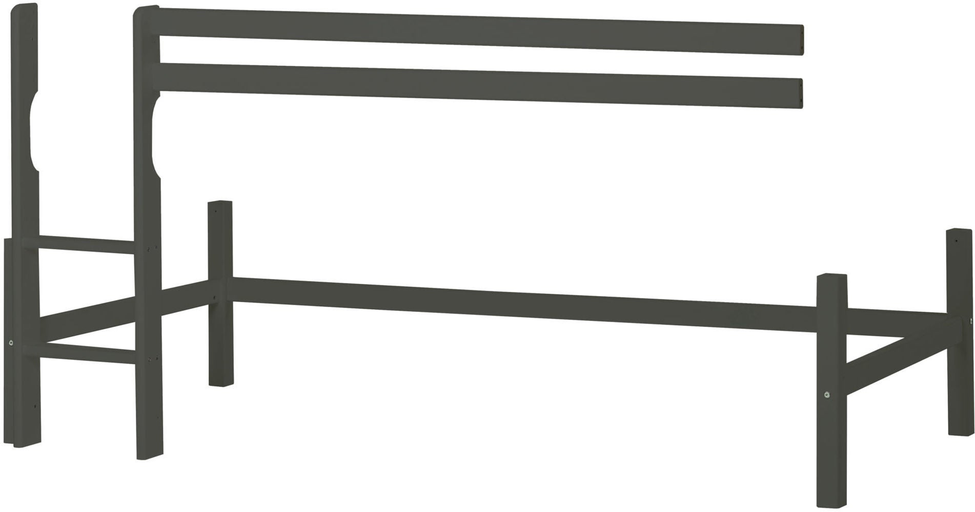 Hoppekids Parvisängyn Runko Basic 90x200 cm, Smoked Pearl