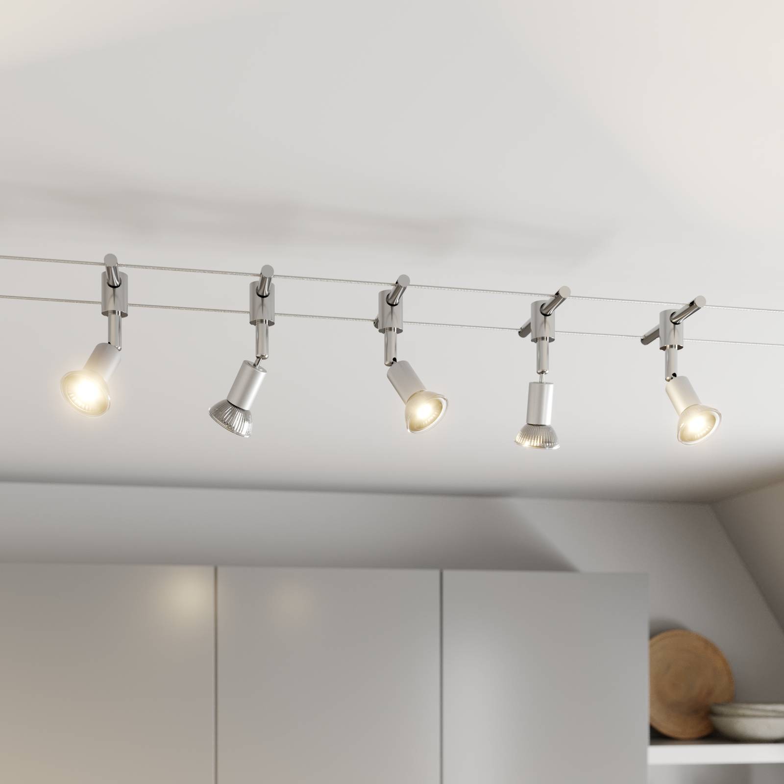 Viisilamppuinen Rope LED-kohdevalaisin, 5-lampp.
