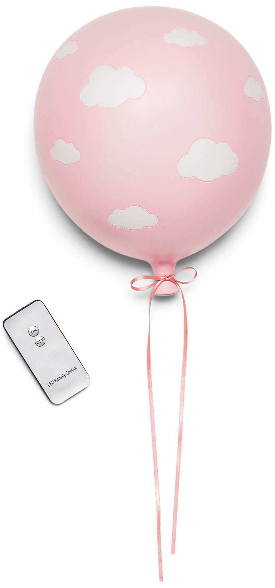 Lilou Lilou Seinävalaisin Ilmapallo Pilvi, Pink/White