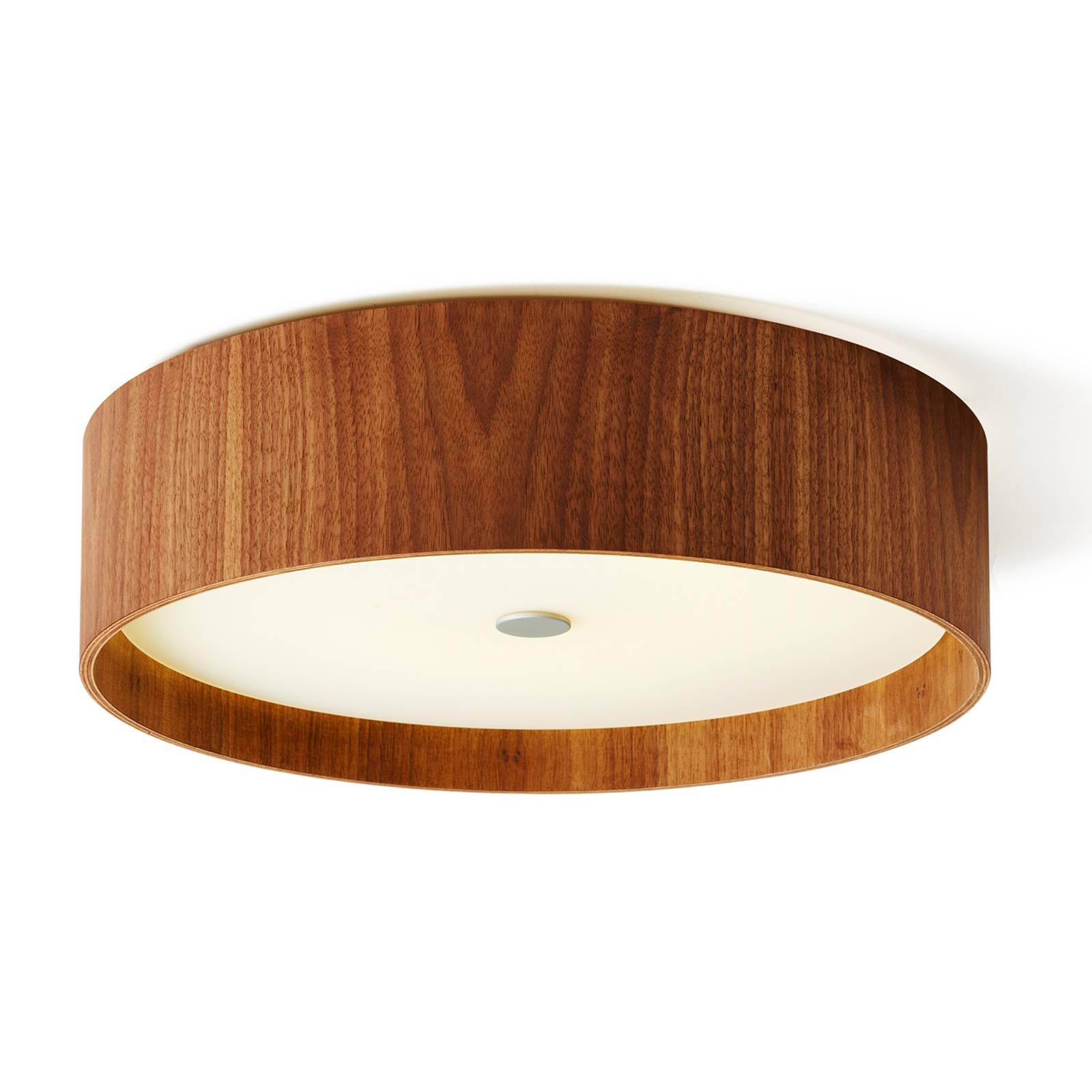 Pähkinäpuinen kattolamppu Lara wood LED 43 cm