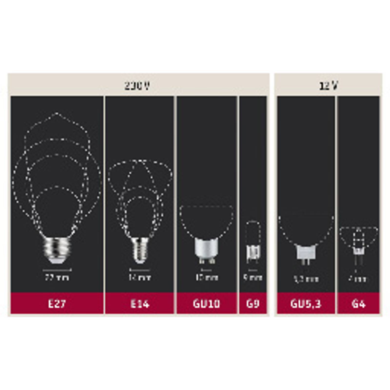 Paulmann-LED-lamppu E27 Filament punainen 1,3W