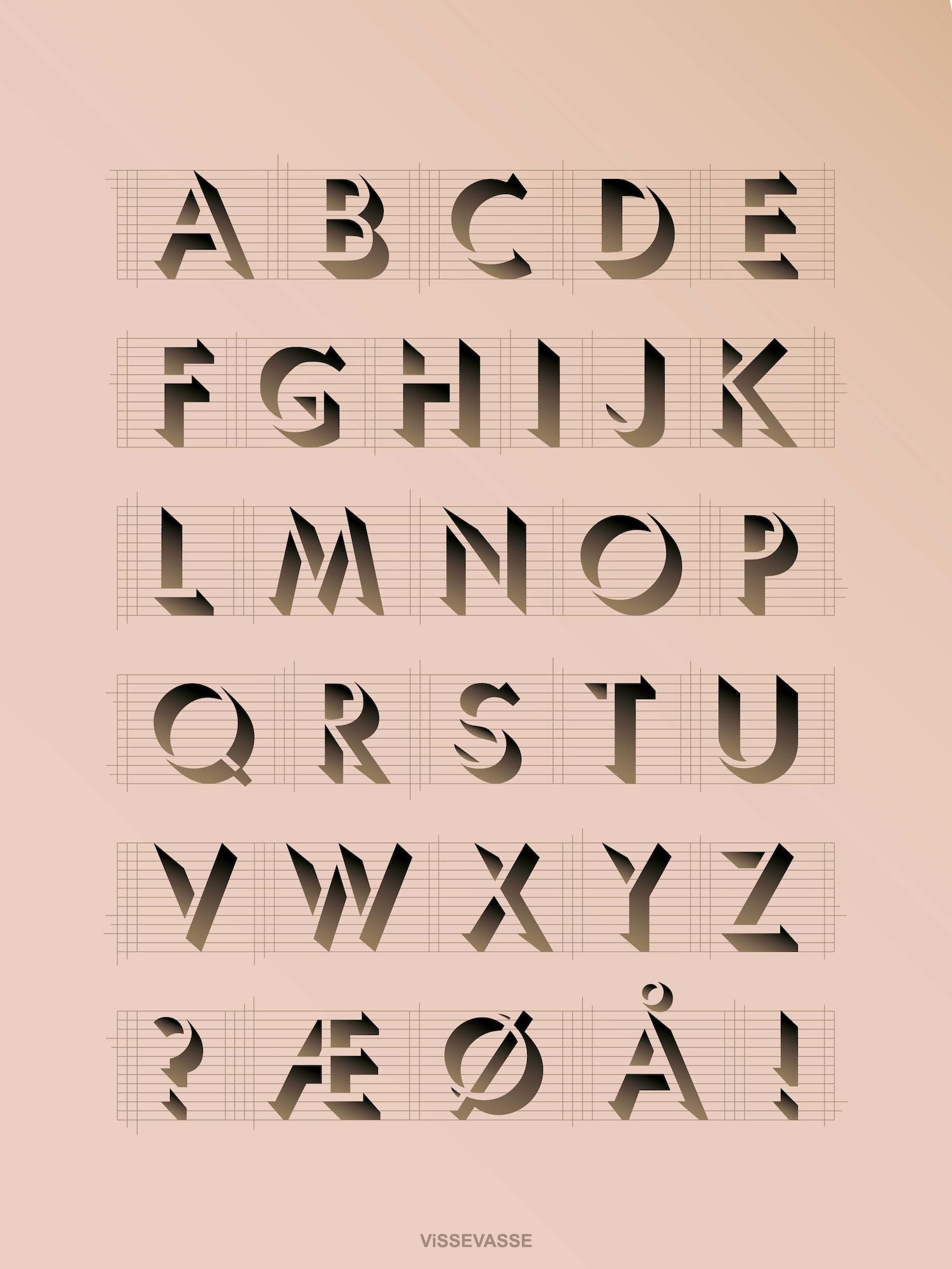 ViSSEVASSE Juliste ABC Rose 50x70