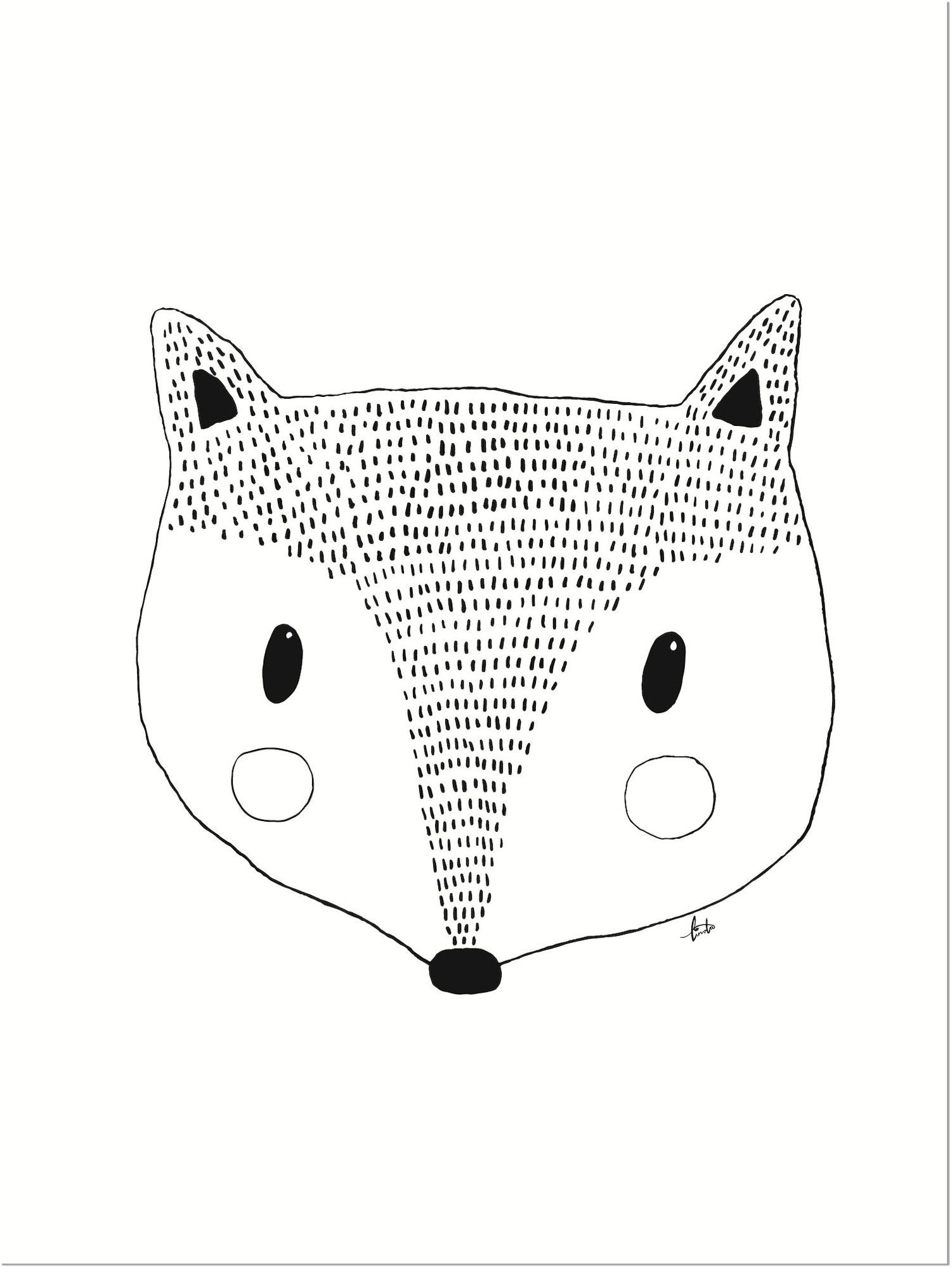 MiniMys Mimmi Dot Juliste 50x70, Valkoinen