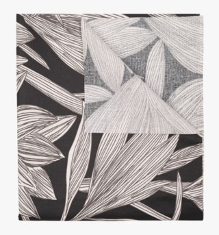 Linear-Iris pintakäsitelty pöytäliina musta