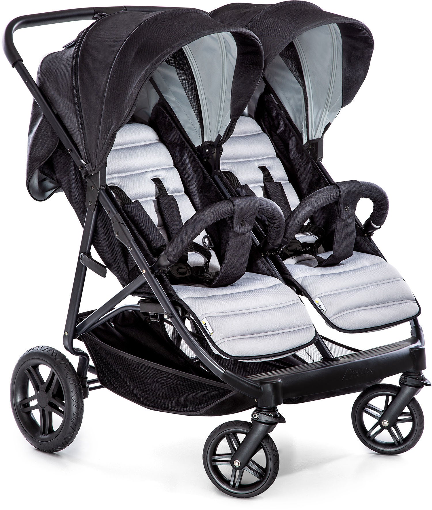Hauck Rapid 3 Sisarusrattaat sis. Adapterit, Silver/Charcoal