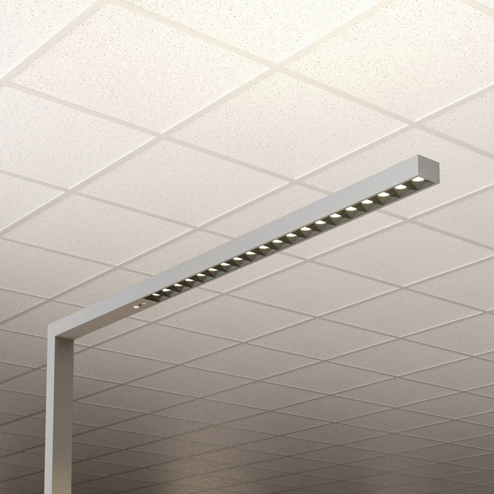 Toimiston LED-lattiavalo Laris hopea 3 000–6 000 K