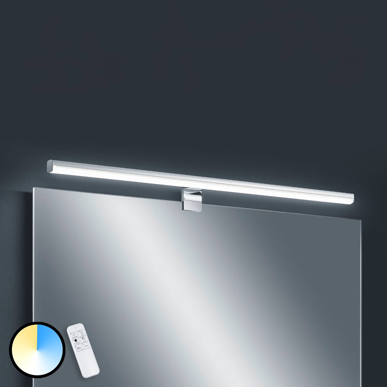Helestra Gaia LED-peililamppu kaukosäädin 79 cm