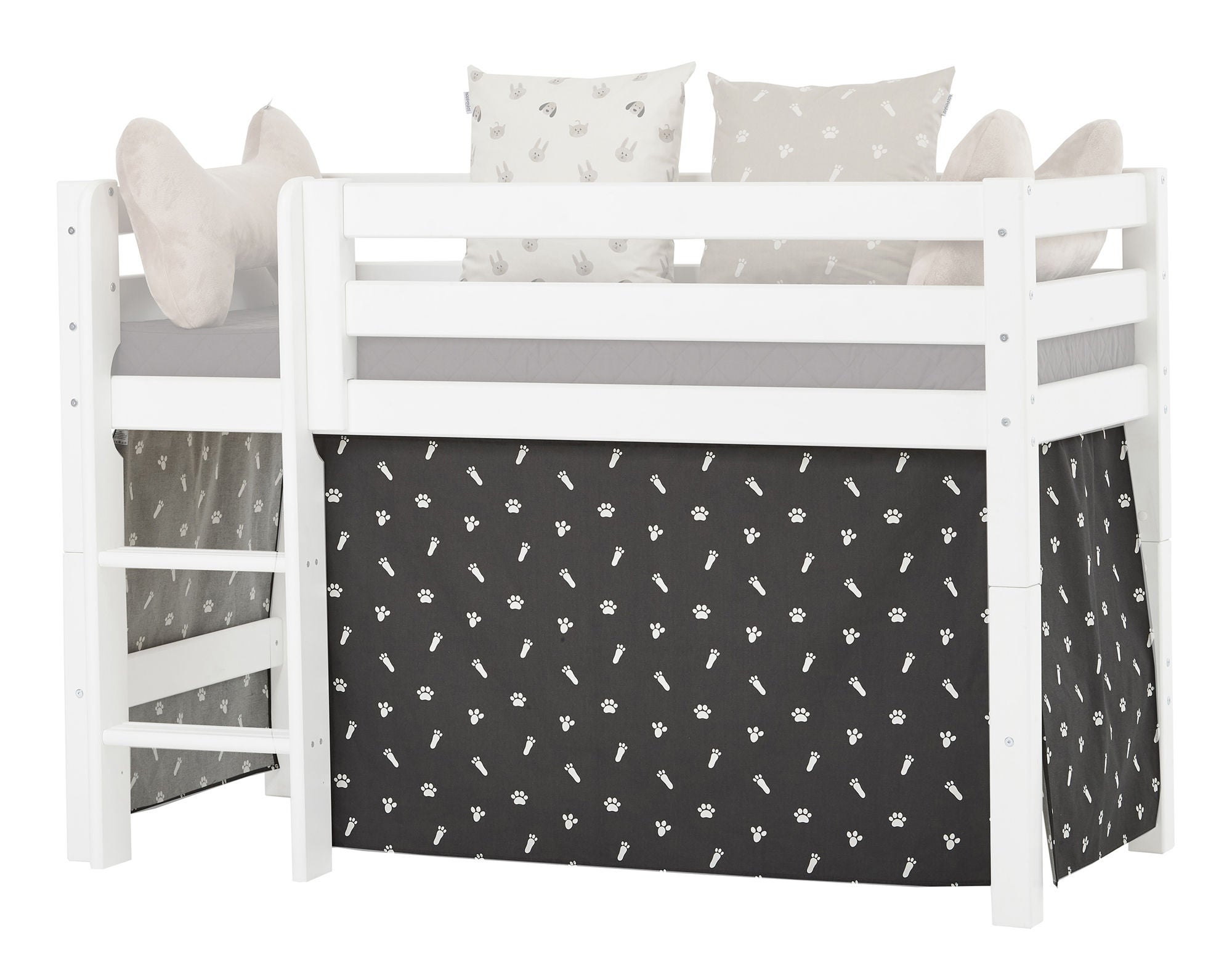 Hoppekids Sänkyverho Pets 70x160 cm, Harmaa