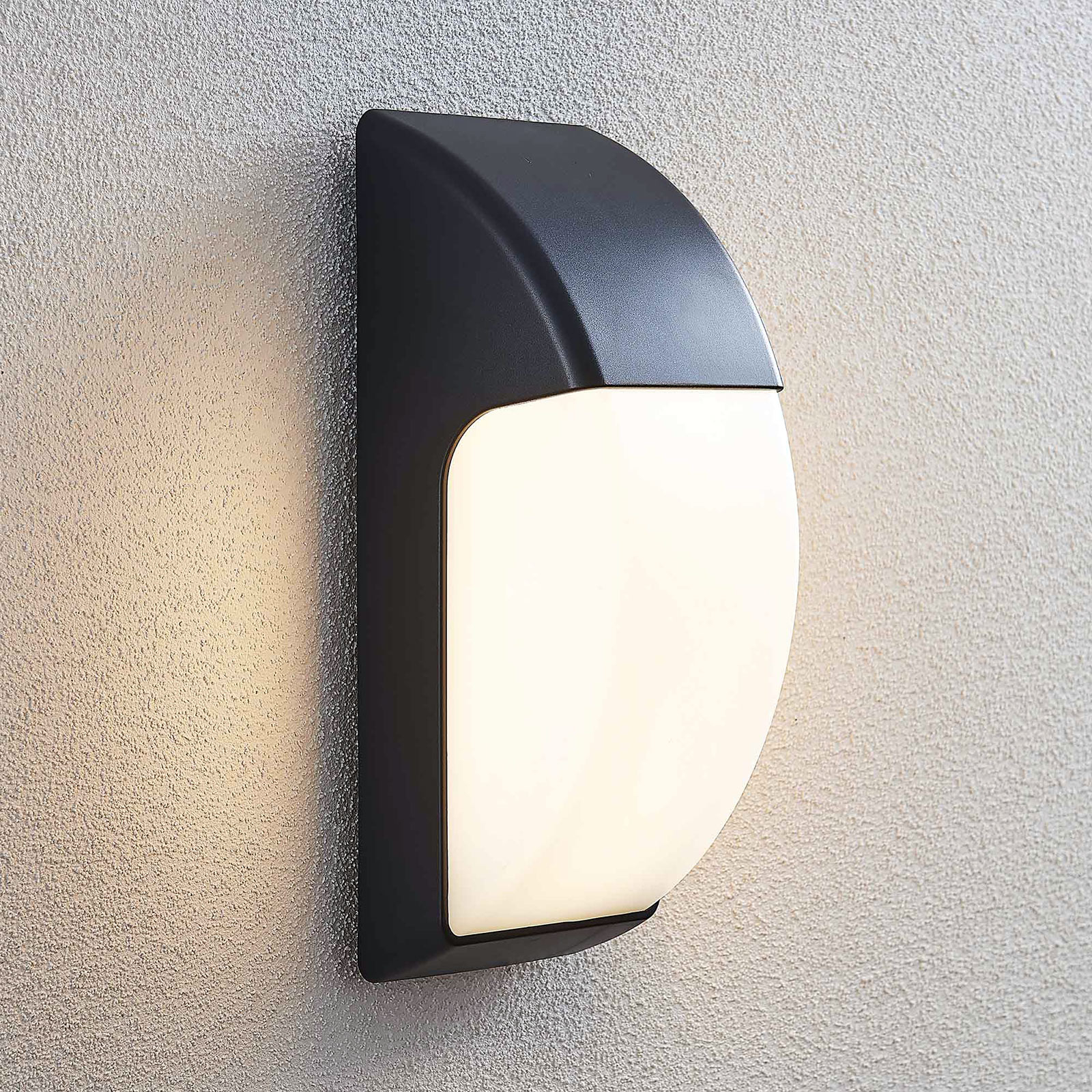 LED-ulkoseinälamppu Alecia, IP65, tummanharmaa