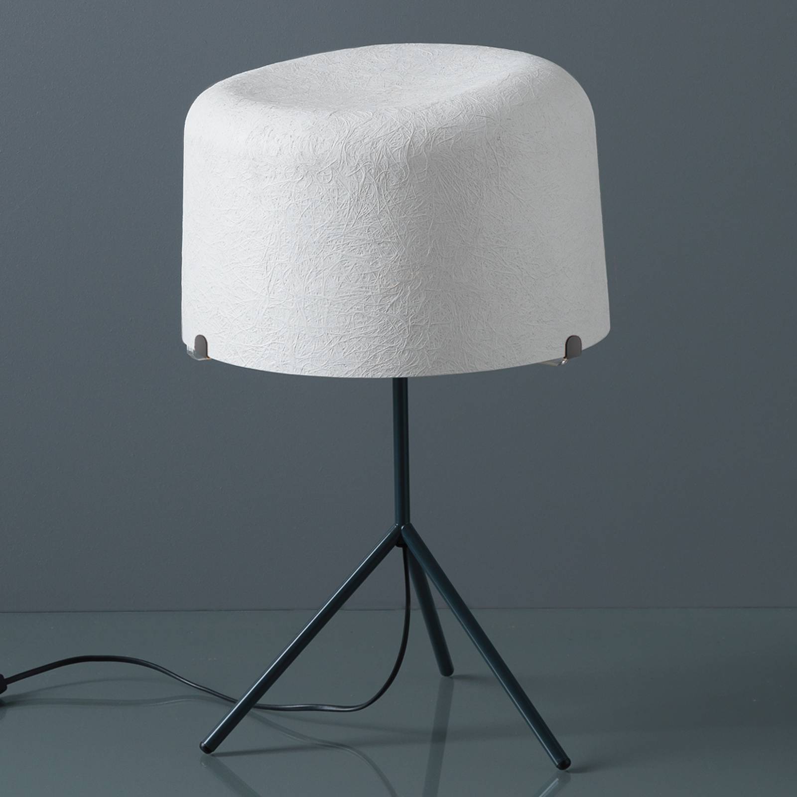 Pöytävalaisin Ola lasikuitua, valkoinen, K 53 cm