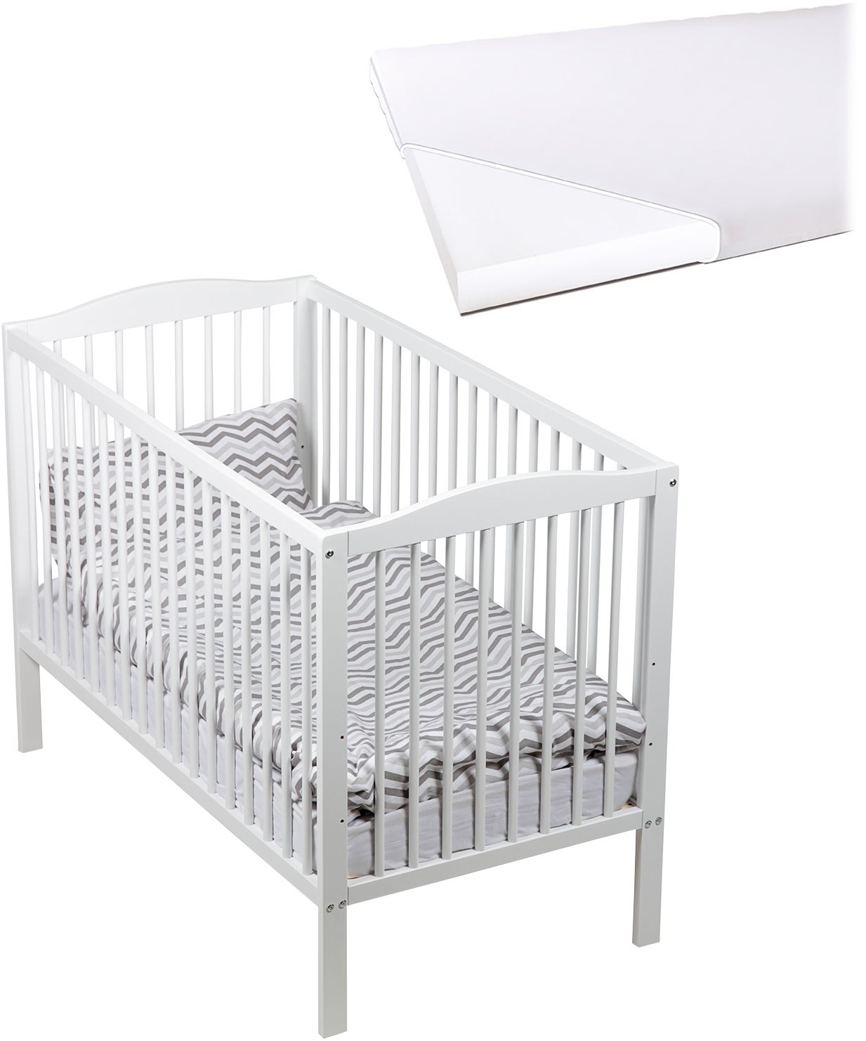 JLY Dream Pinnasänky + BabyMatex Softi Patja 60x120, Valkoinen