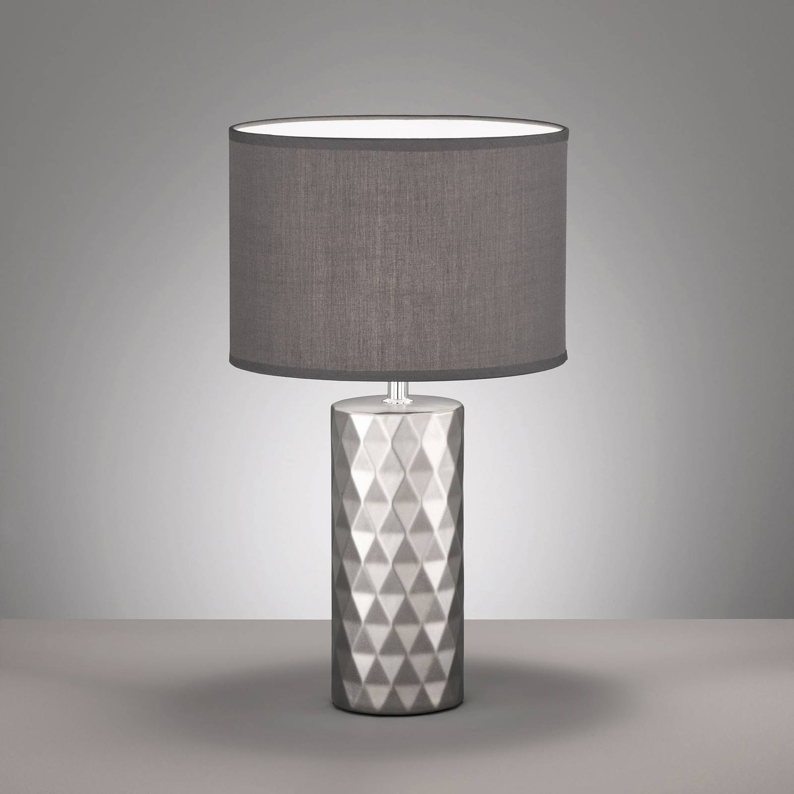 Pöytävalaisin Abo kangasvarjostimella, hopea