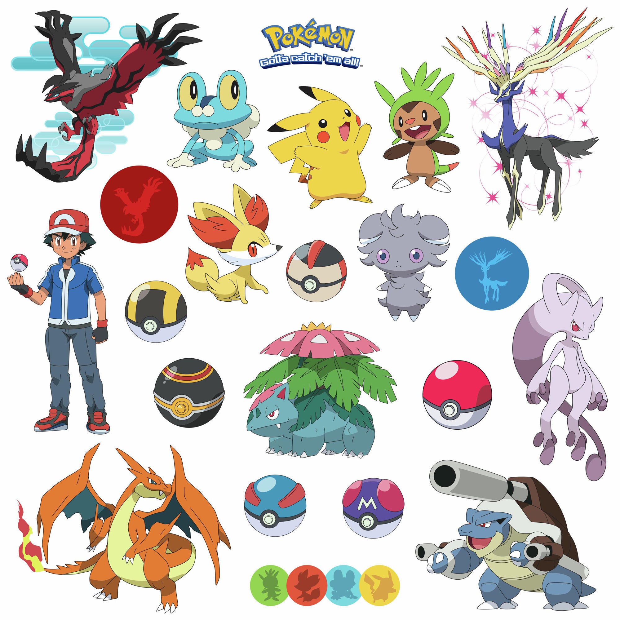 RoomMates Sisustustarrat Pokemon Xy