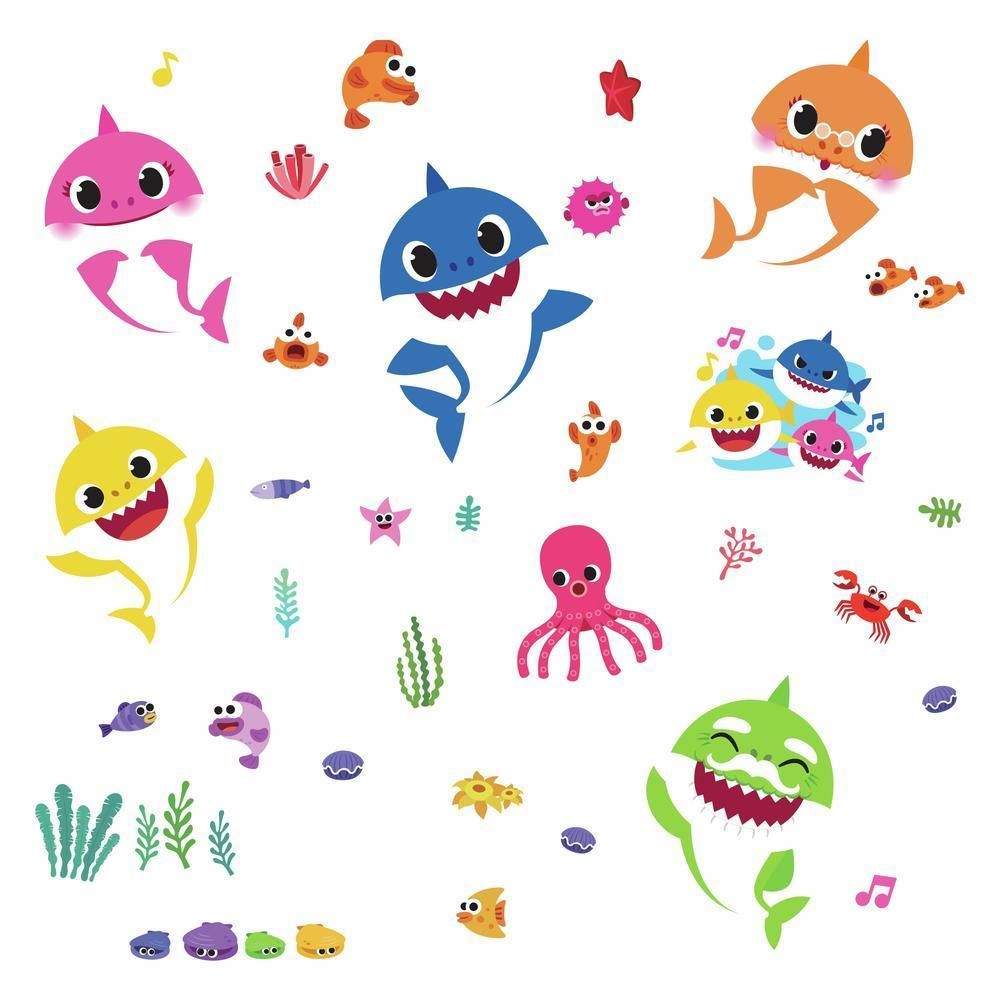 RoomMates Sisustustarrat Baby Shark