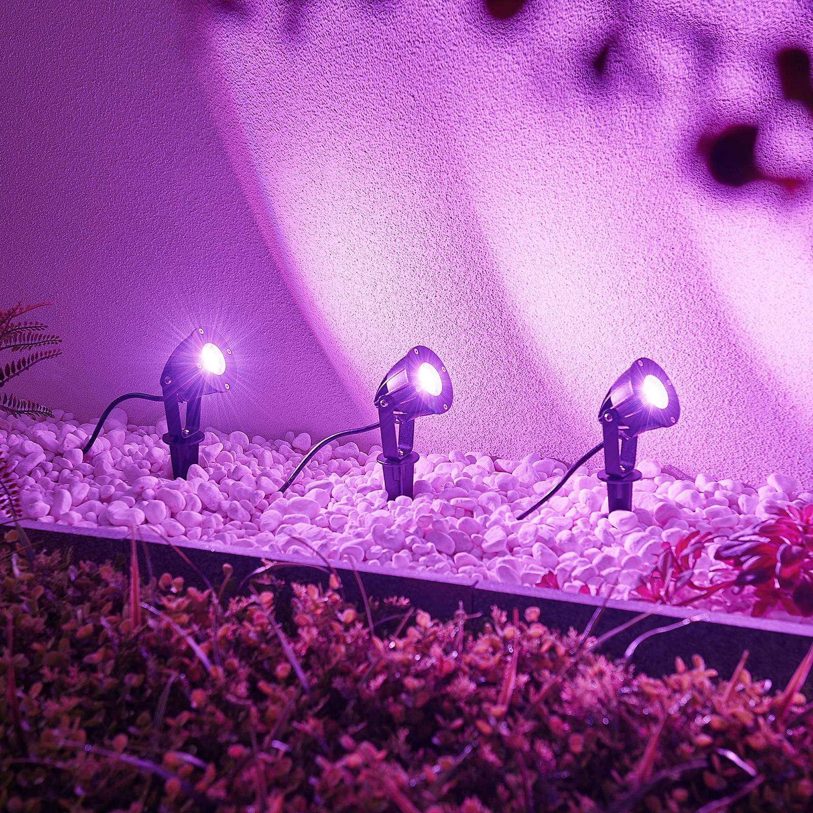 LED-maapiikkivalo Nalu 3:n setti RGBW ohjattavissa