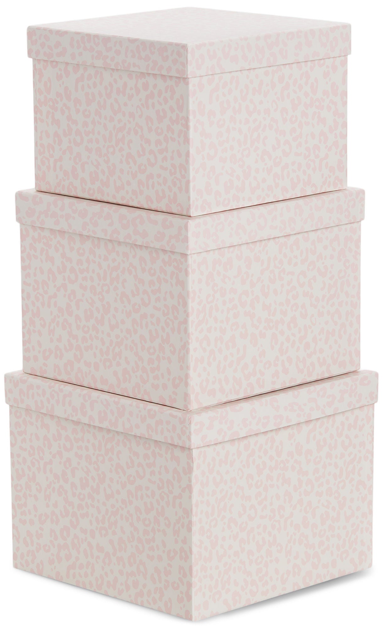Alice & Fox Säilytyslaatikot 3 Kpl, Pink Leopard