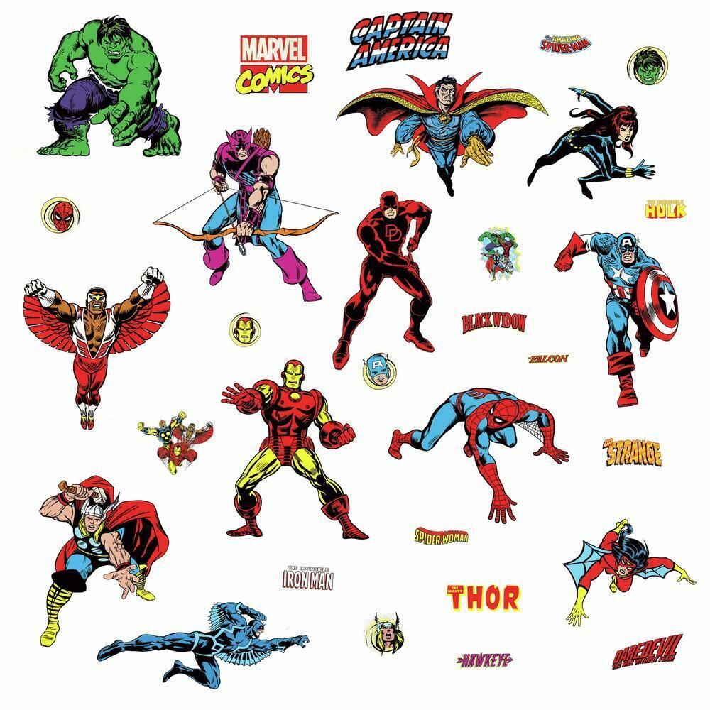 RoomMates Sisustustarrat Marvel Classic