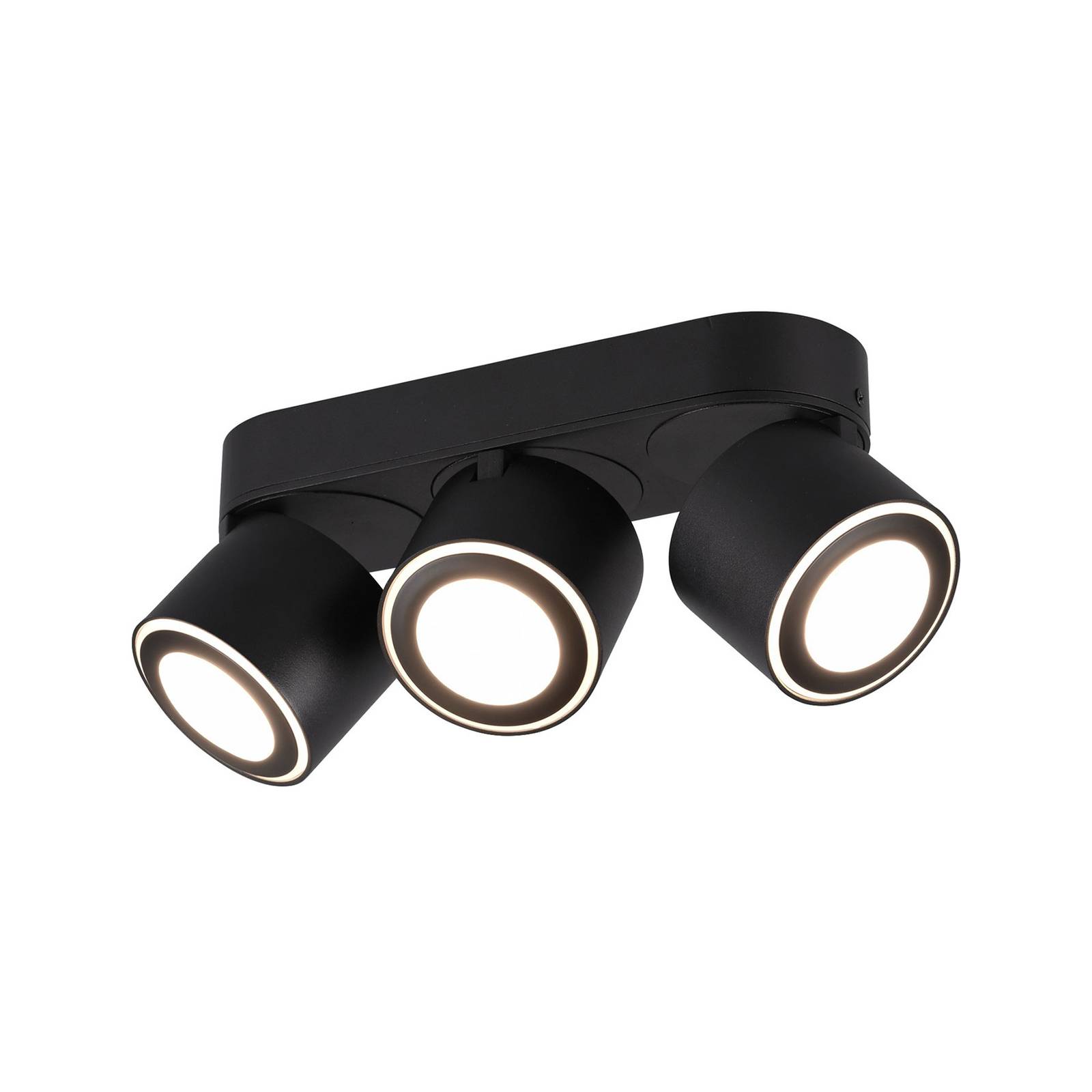Lindby Lowie -LED-kohdevalaisin, 6-lamp., musta
