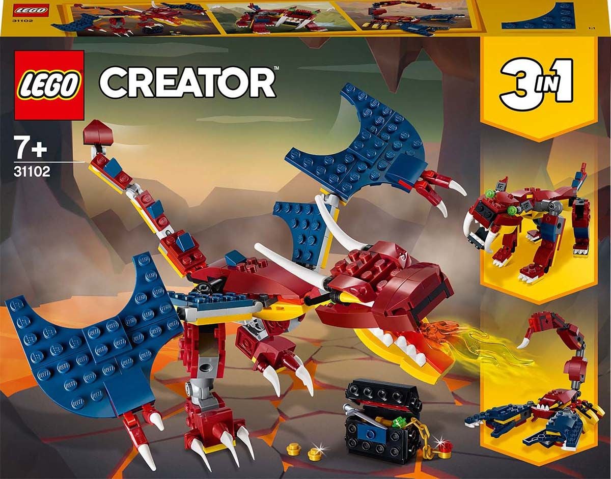 LEGO Creator 3-in-1 31102 Tulilohikäärme