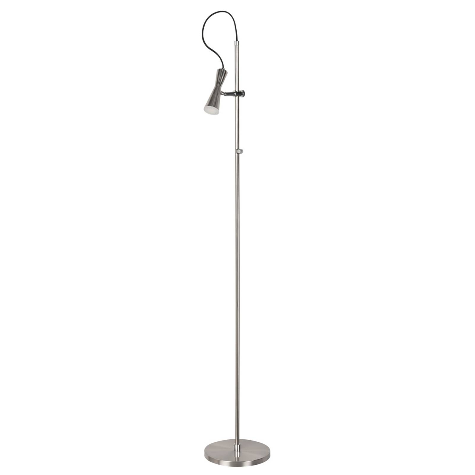 Tyylikäs LED-lattiavalaisin Move, nikkeliä