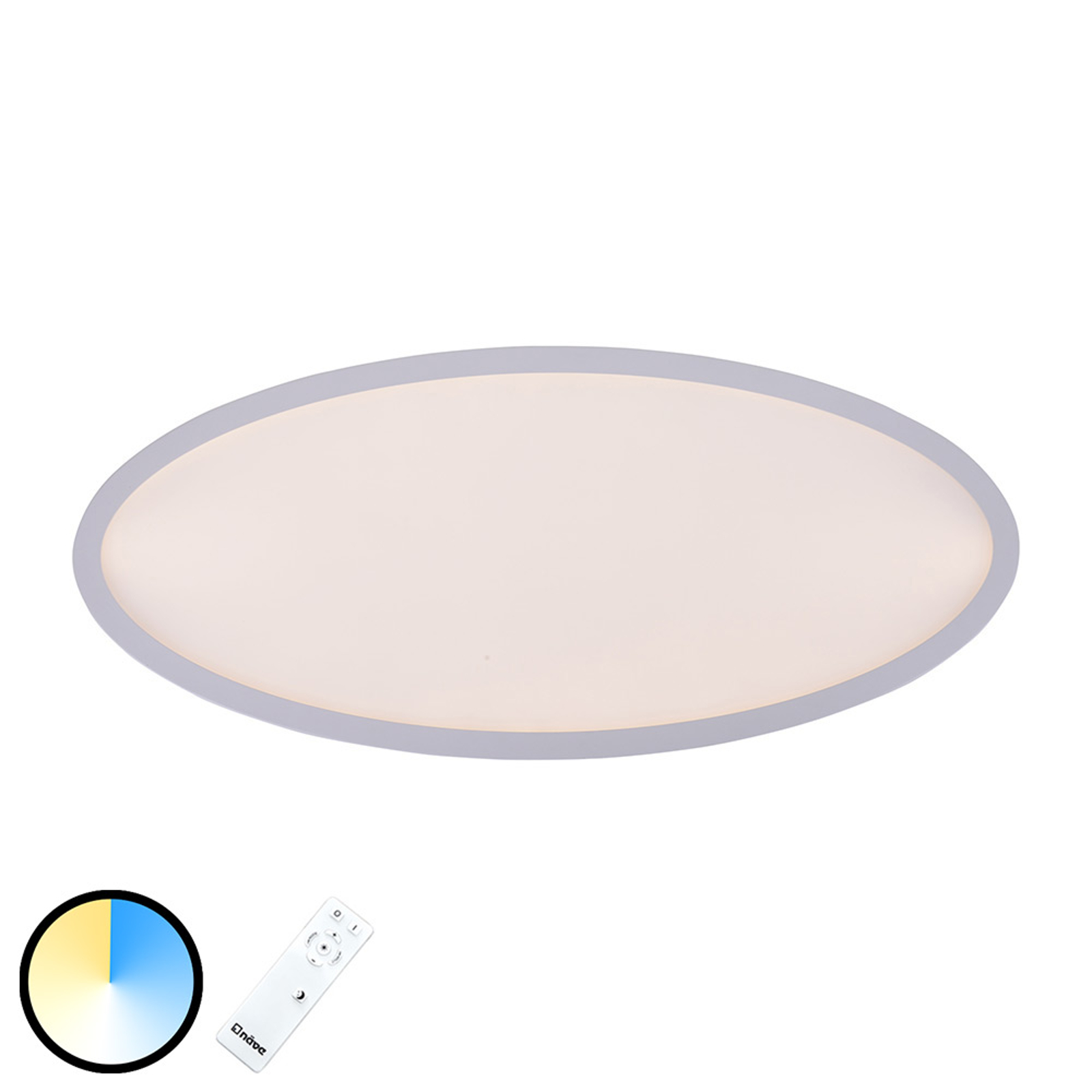 LED-kattovalaisin Pesaro, soikea 80 cm x 35 cm