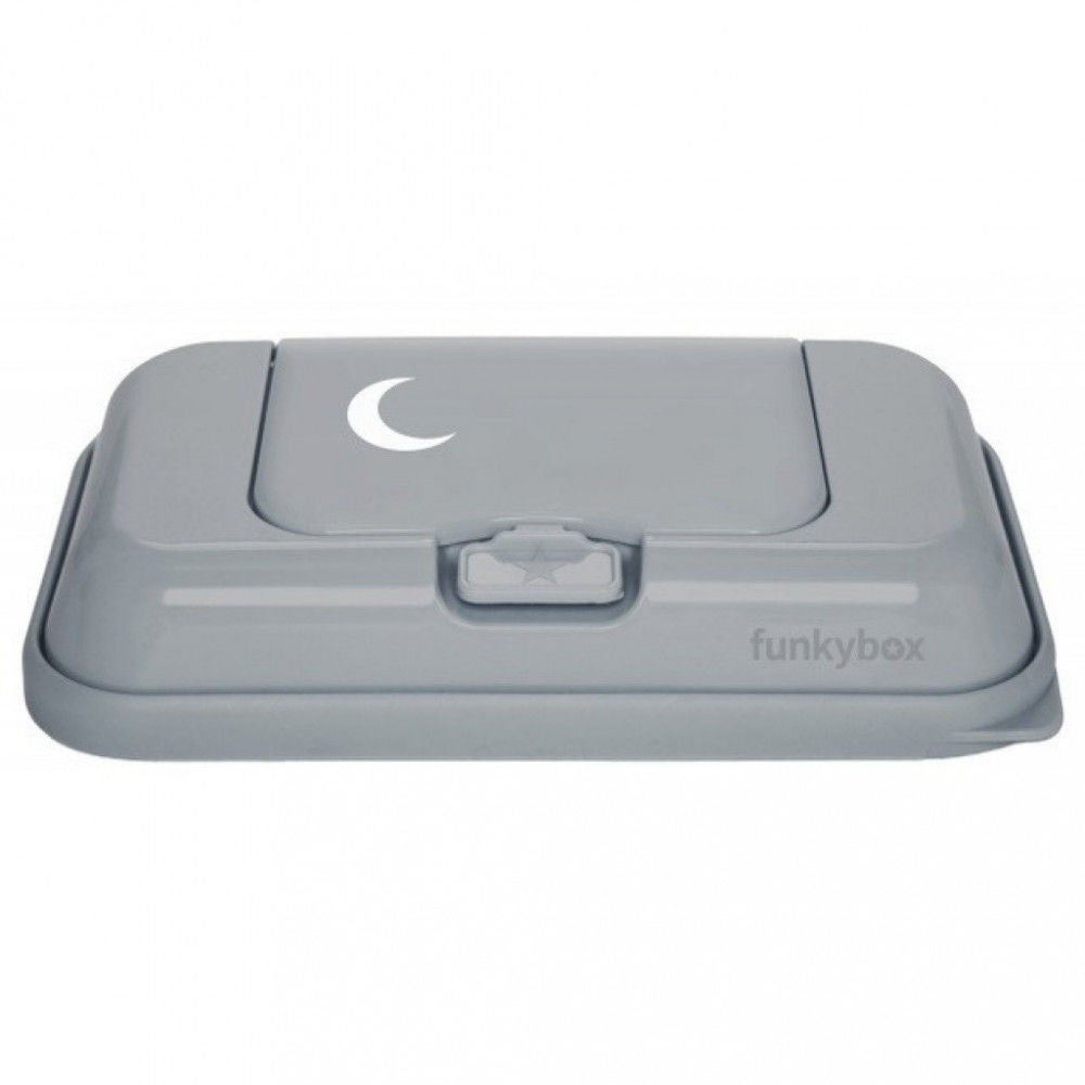 Funkybox ToGo Säilytysrasia Kosteuspyyhkeille Moon, Harmaa