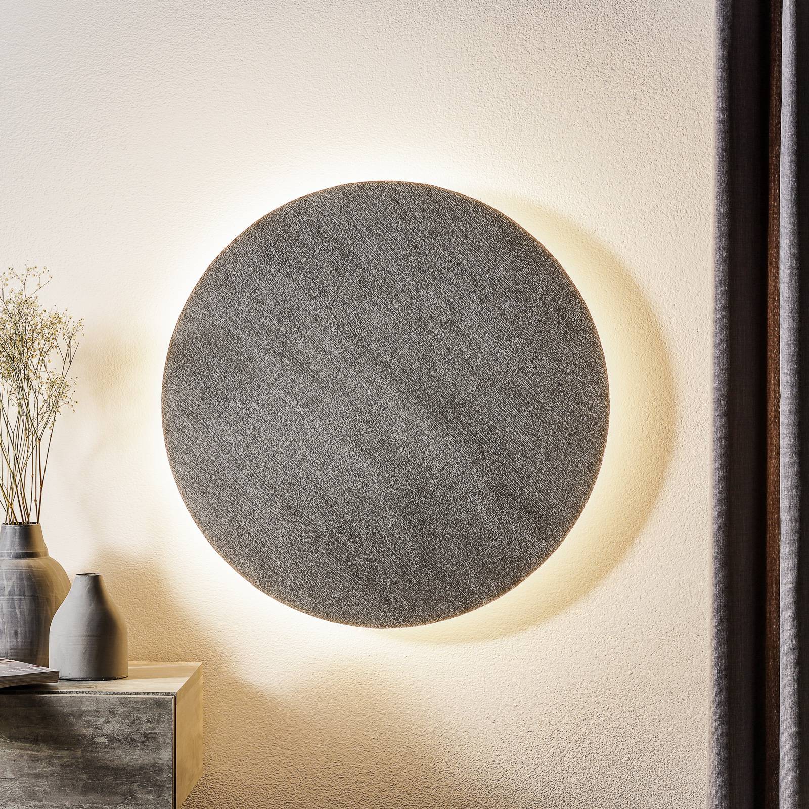 Escale Blade -LED-seinävalaisin, betoni, Ø 59 cm