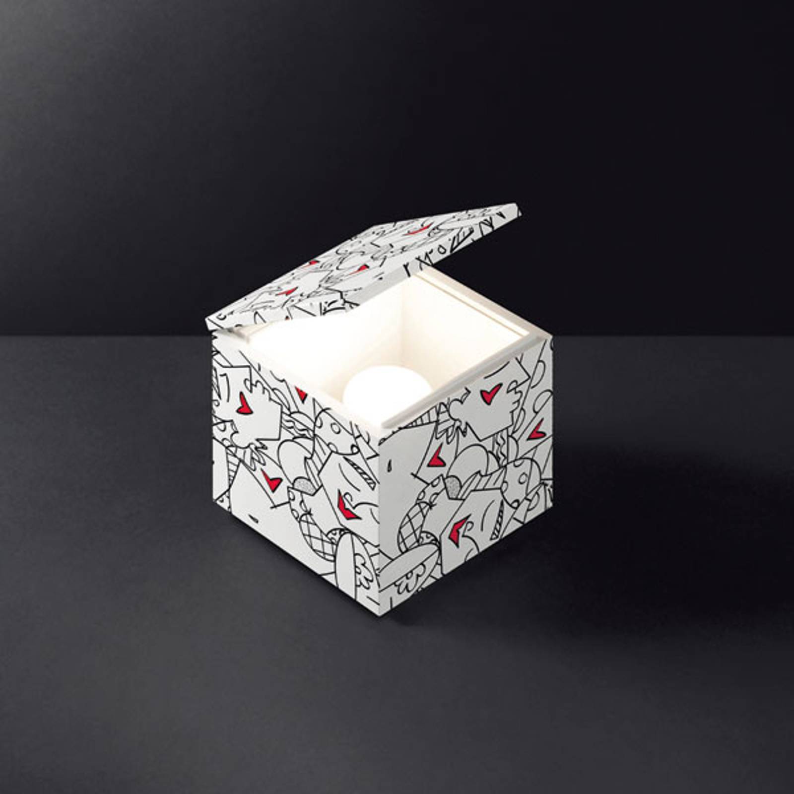 Cini&Nils Cuboluce LED-pöytälamppu Britto white