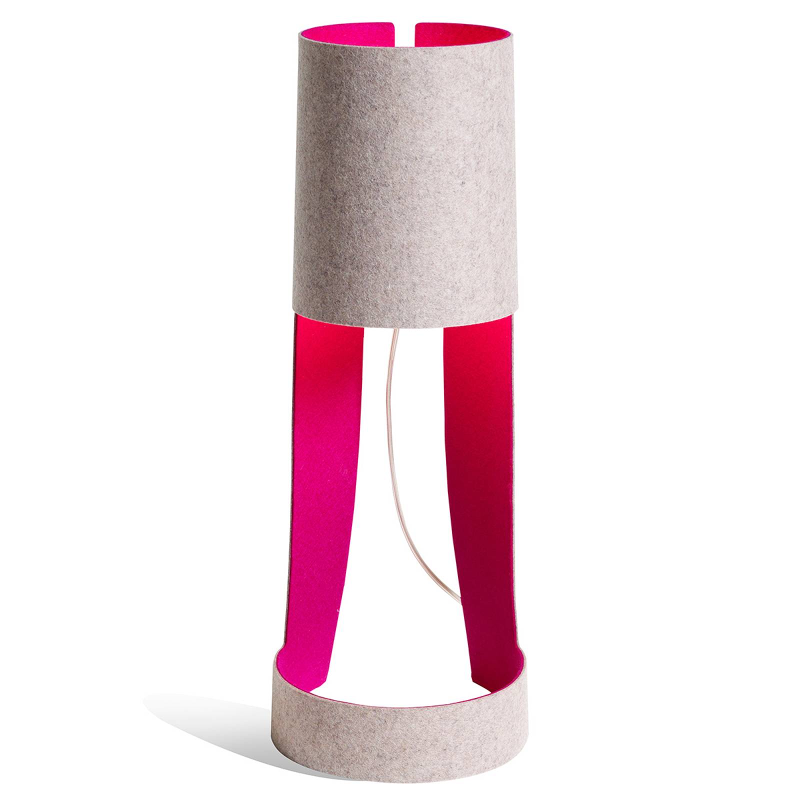 Mia-pöytävalaisin, harmaa/fuksia