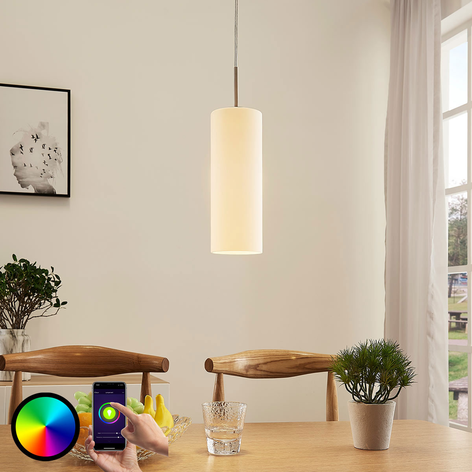 Lindby Smart LED-riippuvalaisin Felice, RGB-lamppu