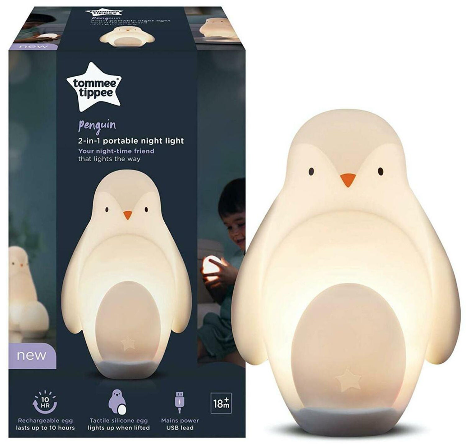 Tommee Tippee Kannettava Yövalo Pingviini