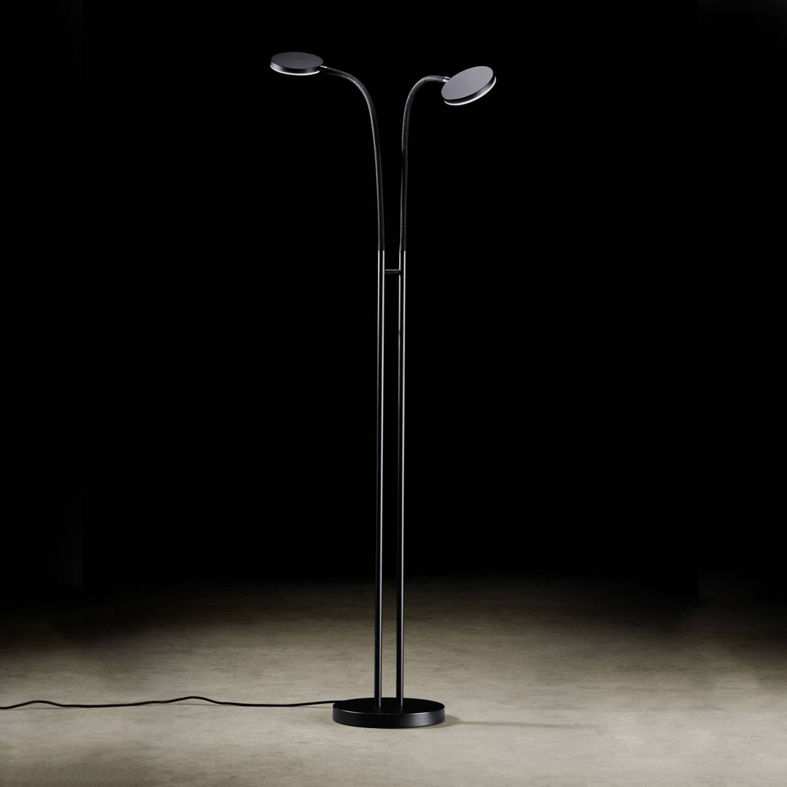 Holtkötter Flex Twin -LED-lattiavalo musta/musta