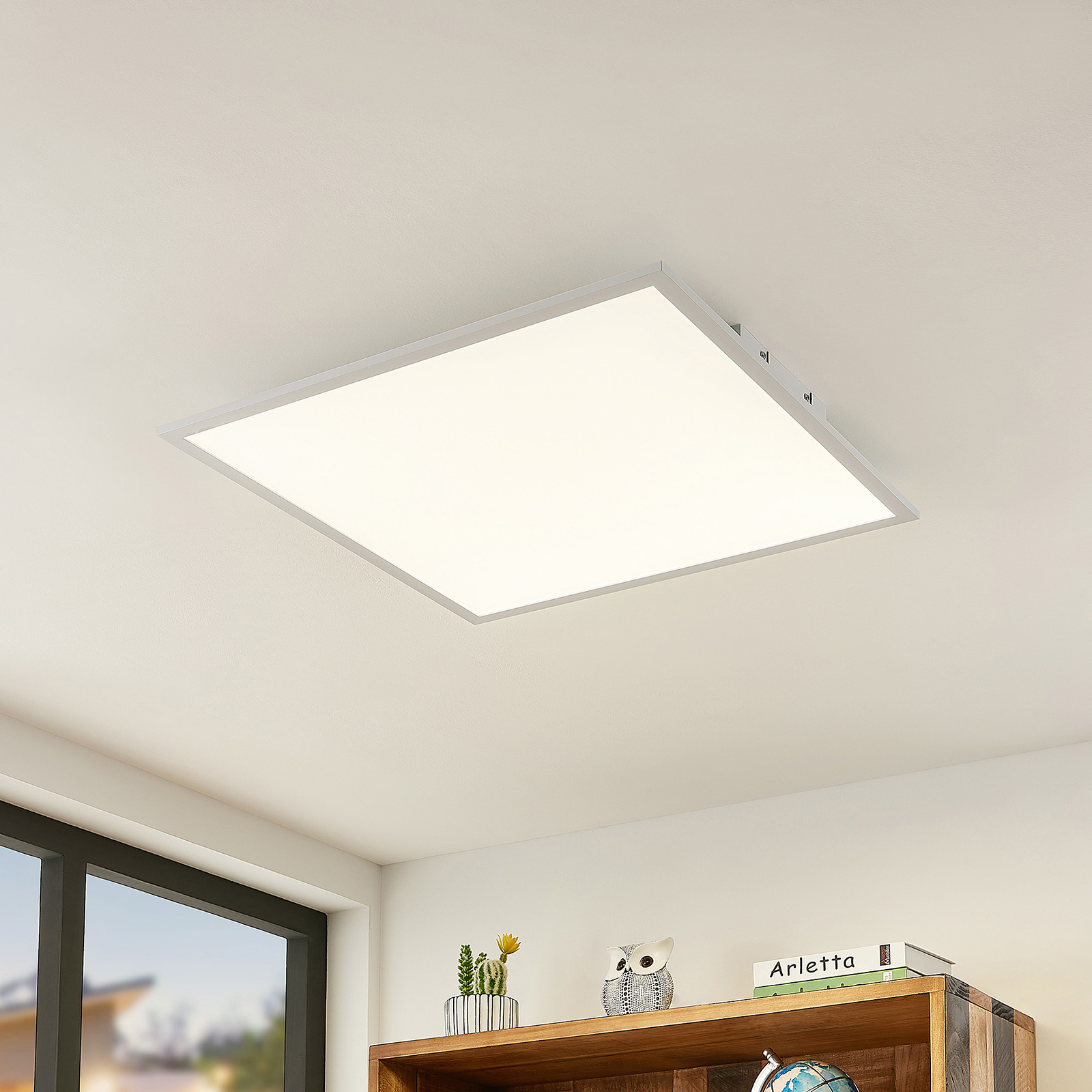 Lindby Quais -LED-paneeli 4 000 K, 60 x 60 cm