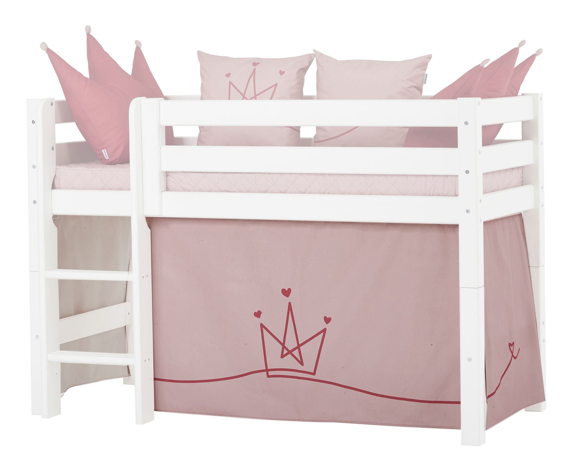 Hoppekids Sänkyverho Princess 70x160 cm, Vaaleanpunainen