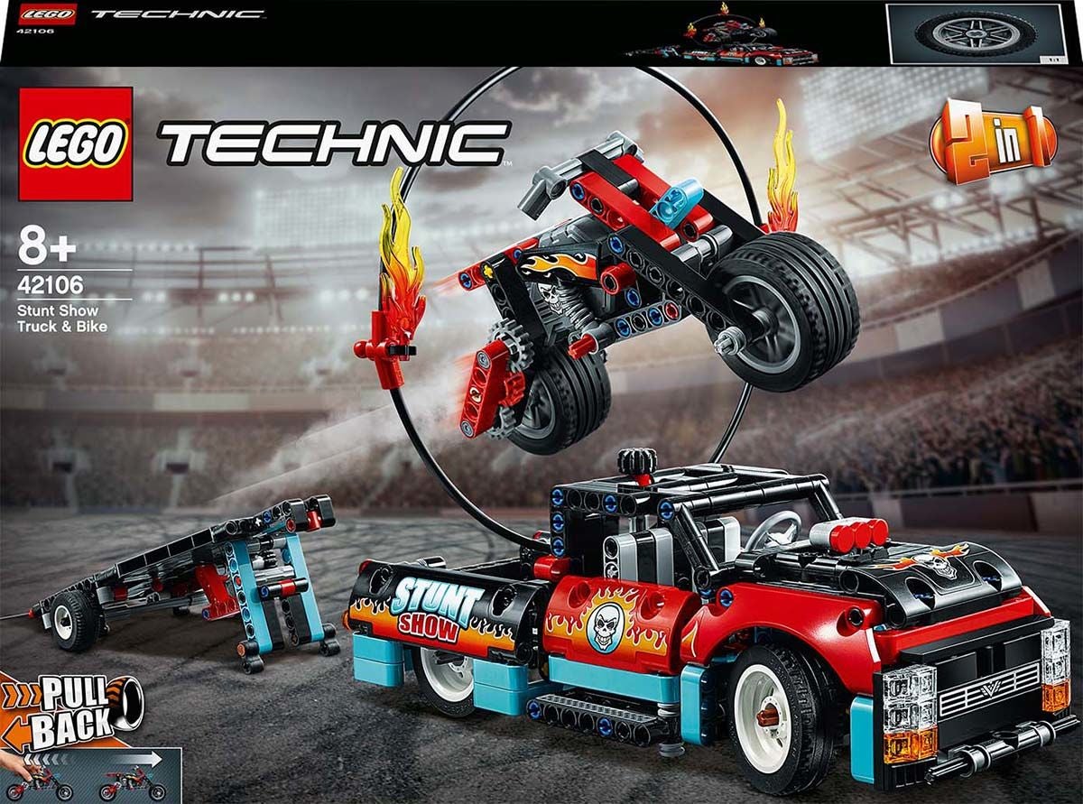 LEGO Technic 42106 Stunttishow'n Kuorma-auto ja Pyorä