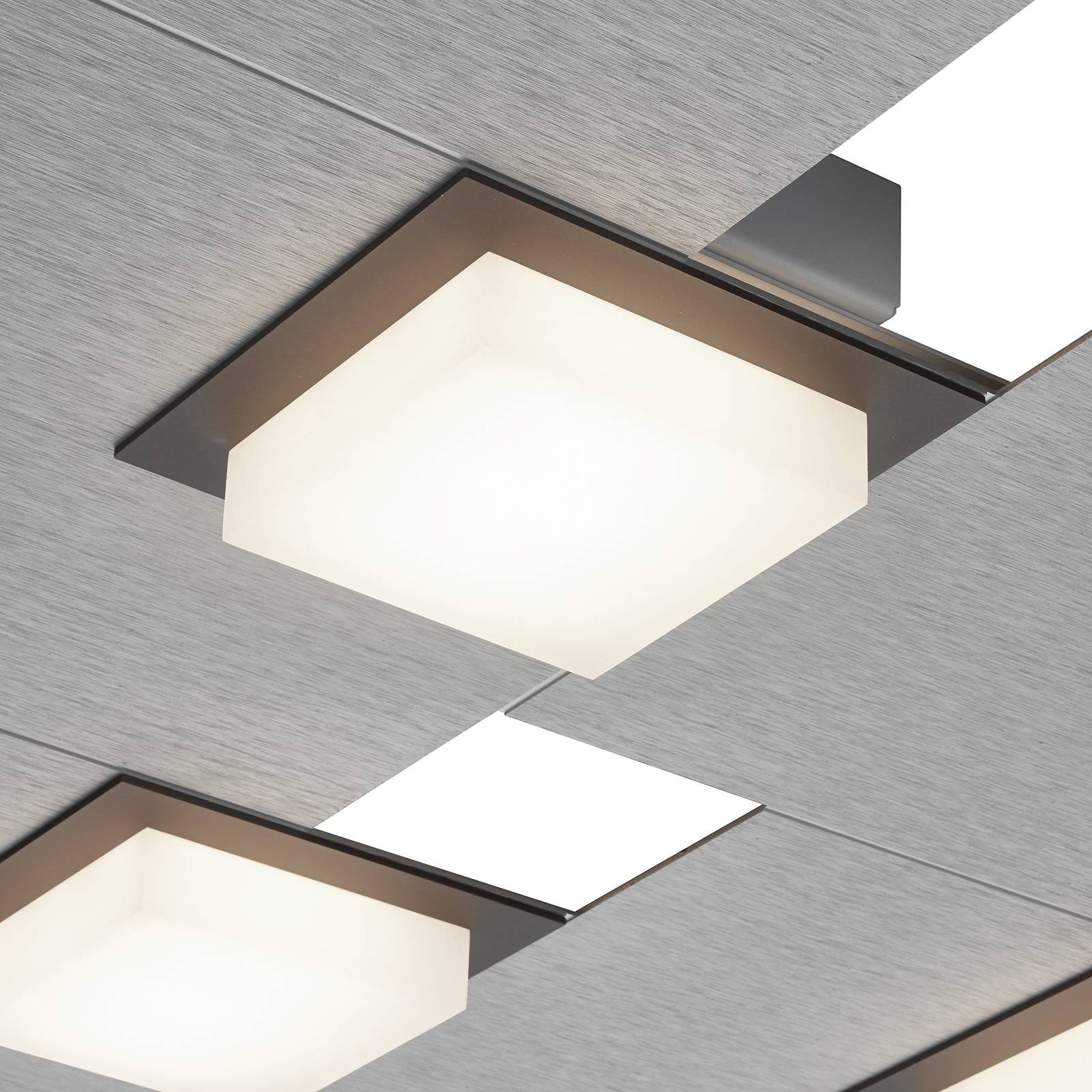 BANKAMP Quadro LED-kattovalaisin 64W, hopea