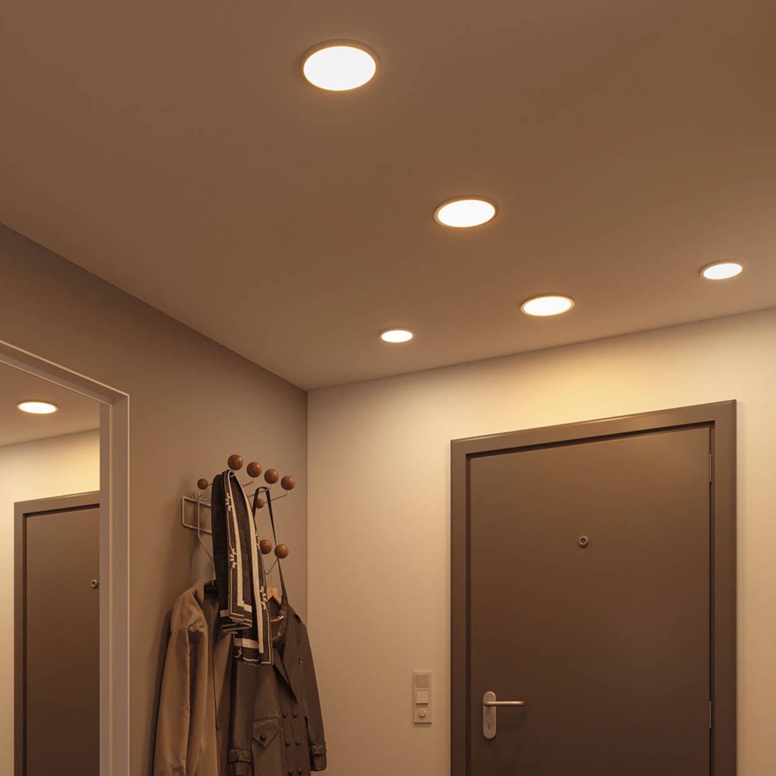 Paulmann-LED-paneeli Areo 4000 K, kromi, 17,5cm